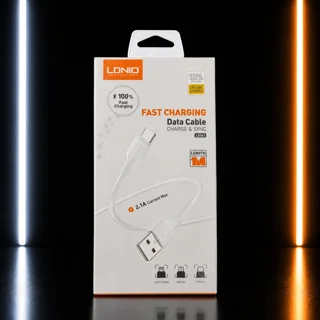 کابل شارژ و انتقال داده Type-C الدینیو LDNIO LS541 جریان 2.1 آمپر طول 1 متر